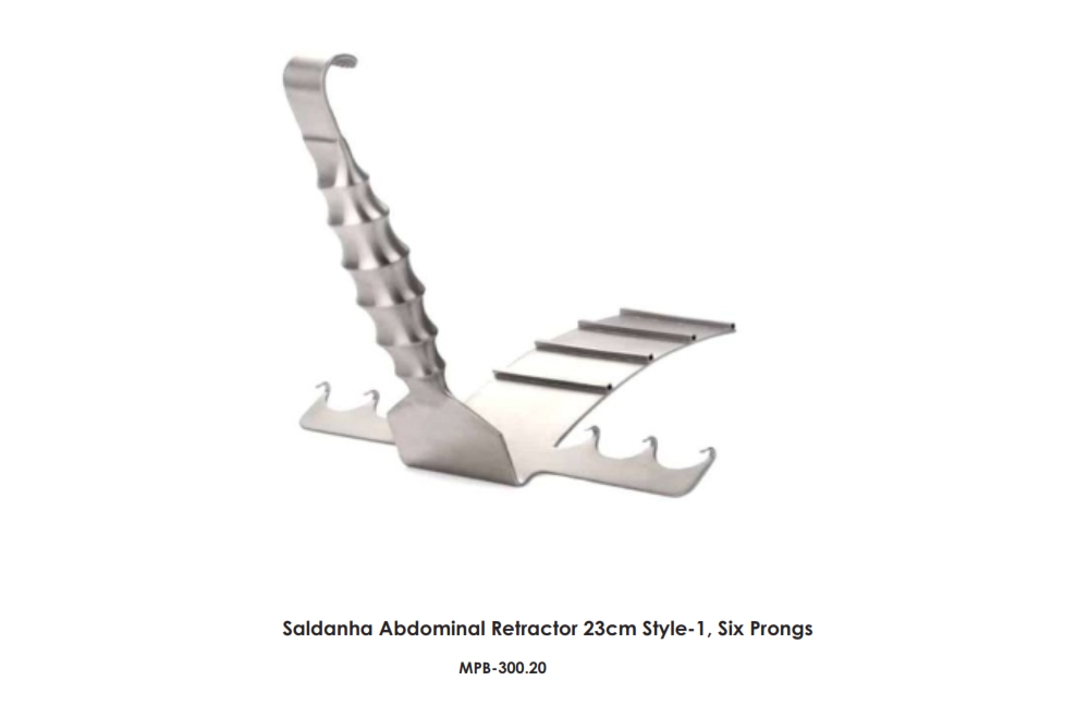 Saldanha Abdominal Retractor 23cm Style-1, Six Prongs