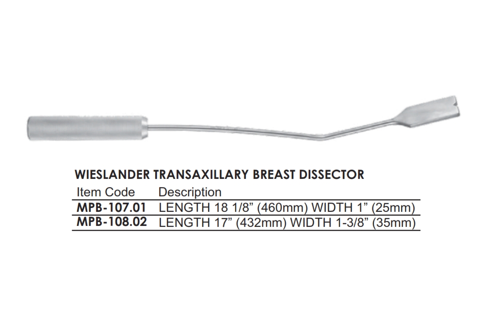WIESLANDER TRANSAXILLARY BREAST DISSECTOR