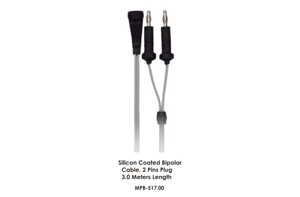 Silicon Coated Bipolar   Cable, 2 Pins Plug  3.0 Meters Length