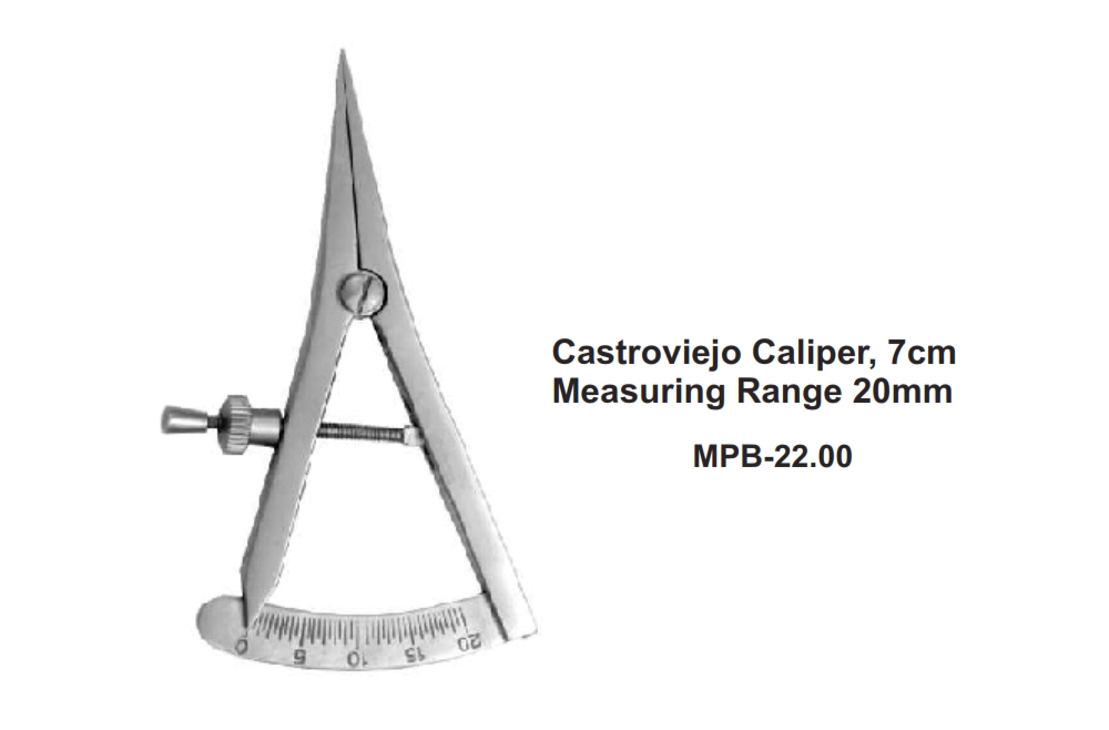 Castroviejo Caliper, 7cm  Measuring Range 20mm