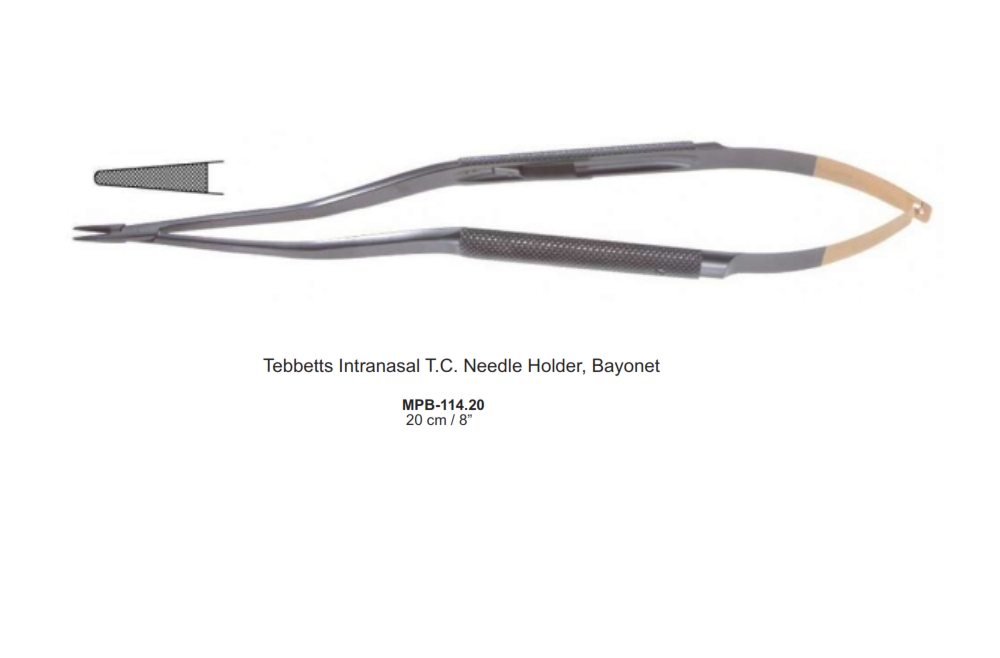 Tebbetts Intranasal T.C. Needle Holder, Bayonet
