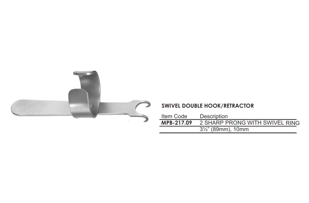 SWIVEL DOUBLE HOOK/RETRACTOR
