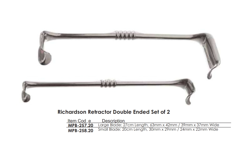 Richardson Retractor Double Ended Set of 2
