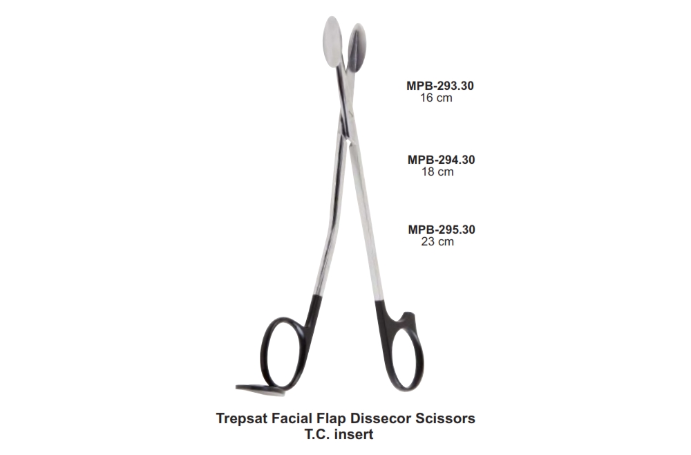 Trepsat Facial Flap Dissecor Scissors  T.C. insert