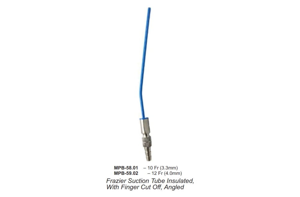Frazier Suction Tube Insulated,  With Finger Cut Off, Angled