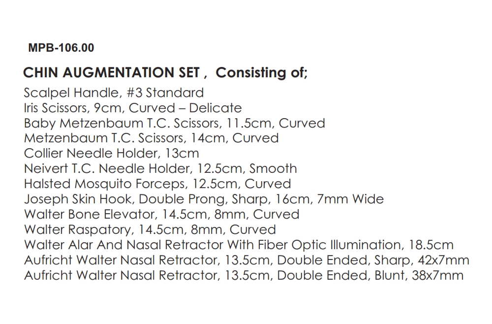 CHIN AUGMENTATION SET